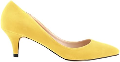 WanYang Women's Pointy Pointed Slip On Shoes Toe Kitten Heel Work Formal Court Shoes Office Work Court Shoes