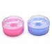 Voberry Baby Soft Face Body Cosmetic Powder Puff Sponge Box Case Container (pink)