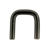 Black PVD Stainless Steel Staple Shape Septum Retainer: 16g