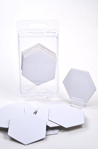 Value Pack of 15 - Blank 2" Hexagon Board Game Chits Tiles Counters Markers DIY D&D