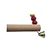 Lanermoon Chicken Swing with Natural Wooden, Colorful Chicken Toys Hanging Bells, for Hens Bird Parrot Trainning