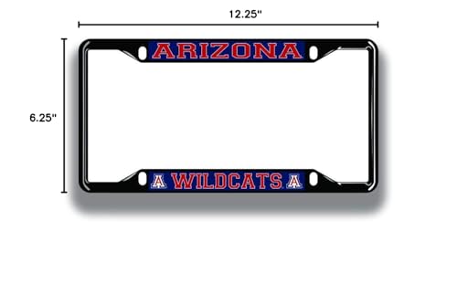 Elite Fan Shop Arizona Wildcats License Plate Frame Black