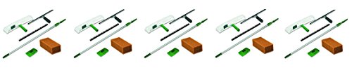 Unger Pro Window Cleaning Kit w/8ft Pole, Scrubber, Squeegee, Scraper, Sponge