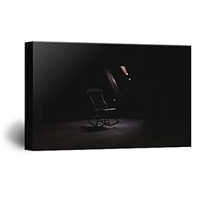 Canvas Wall Art Haunted Creepy Print Gallery Wrap Modern Home Decoration Ready to Hang - 12x18 inches