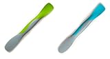 Mini Silicone Scrape And Scoop Multi-Purpose Scrapers - Green And Light Blue, Set Of 2