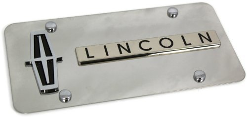 Lincoln Logo Front License Plate Frame Stainless Steel Metal 3D AUTHENTIC (Certified Refurbished)