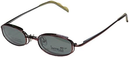 New &amp; Season &amp; Genuine - Brand: Elite Eyewear Style/model: 767 Gender: Mens/Womens Optical Unique Design Designer Full-rim Spring Hinges Sunglass Lens Clip-Ons Eyeglasses/Glasses (46-20-135, Gunmetal / Burgundy)