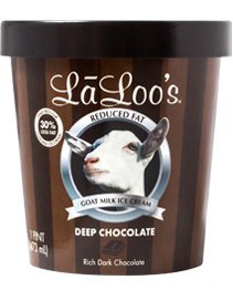 LaLoo's, Ice Cream Goats Milk Deep Chocolate, 16 Ounce
