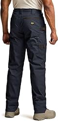 CQR Men's Flex Ripstop Work Pants, Water Resistant