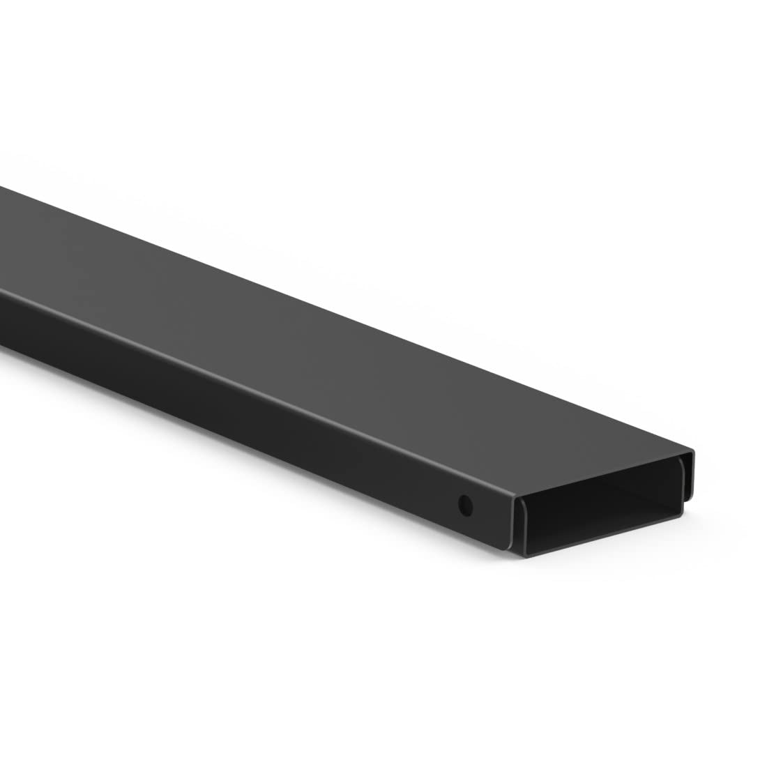 Hama Cable duct with magnetic cable cover for the wall (for 5 cables, cable strip for tidy cable management e.g. TV cable duct, cable guide and cable hide in one, metal, 90 cm) black