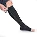 Zipper Compression Socks Pair with Zip Guard Skin Protection & Open Toe (sizes Med to 6XL)- 15-20mmHg Medical Compression Socks for Men & Women