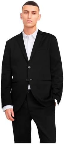Herren Jjejaxon Jersey Blazer Anzugjacke, Black/Fit:slim Fit ,48