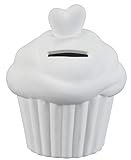 Creative Hobbies Cupcake Bank, Case of 6, 4.25 Inch Tall, Unfinished Ceramic Bisque, with How to Paint Your Own Pottery Booklet