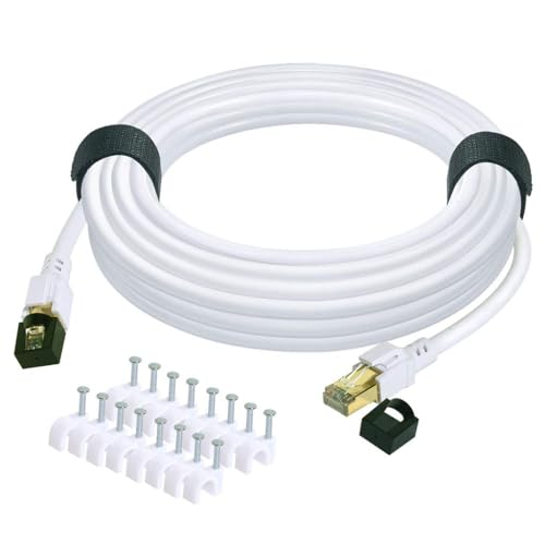 QIFGUO Cat 8 Ethernet Cable 10ft White