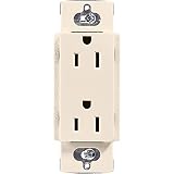 Lutron CAR-15-LA Claro 15-Amp Receptacle, Light Almond