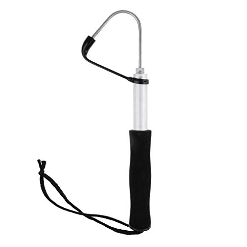 Magideal Acier Inoxydable Télescopique Professionnelle Lance Crochet Gaffe De Pêche Antidérapante Et Poignée Eva