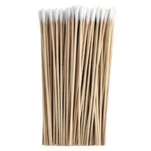 100pcs 6" Wooden Handle Single-Tipped Cotton Swab Cotton Buds
