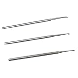 BDEALS 3 Pcs Set Meyhoefer Chalazion Ear Curette Surgical,ENT,Instruments