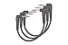 D'Addario PW-CGTP-305 Classic Series Patch Cable - Right Angle 1/4" Plugs - Low Capacitance and Pure Tone - Quiet, Durable and Reliable - Great for Pedalboards, 0.5 ft. (3-Pack) primary