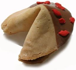 10 Luxury Belgian Chocolate Dipped Hen Party Fortune Cookies with Lucious Red Lips
