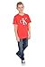 Calvin Klein Boys' Short Sleeve Logo Crew Neck T-Shirt, Soft, Comfortable, Relaxed Fit, Racing Red, 10-12