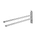 KES Bathroom Swing Arm Towel Bar 2-Arm Wall Mount Swing Out Towel Shelf Polished SUS304 Stainless Steel, A2102S2