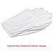 Cotton Gloves, Anezus 3 Pairs White Cotton Gloves Cloth Serving Gloves for Eczema Moisturizing Dry Hands Coin Jewelry Silver Archival Costume Inspection, Medium Size