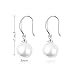 Miraculous Garden Womens 2 Pairs Silver Plated Shell Pearl Drop Earrings Dangle Earrings Sets Hook Style