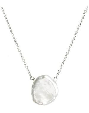 Pearls of Happiness Love Friendship Large Keshi Pearl Sterling Chain Necklace, 18