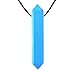 Quell-O Gravity Stone Sensory Teether Chew Necklace for Soft, Mild Chewers - Tough, Blue