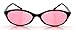 Retro Womens Sunglasses Plastic Frame Oval Red Lens 100% UV400
