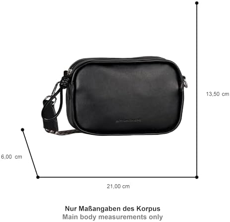 Tatiana Sac à main pour femme Taille moyenne, Noir, m