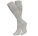 Tube Socks Men - Over the Calf Socks for Men - Big and Tall 25 Inches Long Socks (4 Pairs) (Grey)