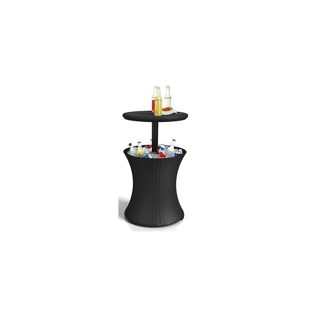 Keter Pacific Cool Bar Outdoor Patio Furniture and Hot Tub Side Table