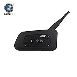 LEXIN 1PC Bluetooth Motorcycle Helmet headset kit up to 6 Riders, Support wireless intercom Interphone, GPS A2DP stereo music stream;waterproof, specially designed for motorcycle rider
