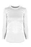 G2 Chic Women's Long Sleeve Crewneck Layer T-shirt for Medical Scrubs(TOP-MED,WHT-S)