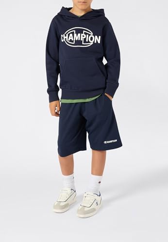 Felpa con Cappuccio da Bambino con Logo Grafico, Felpa con Cappuccio Grande, Ultra Morbida, Calda Felpa per Bambini, Tasca Frontale a Marsupio, Maglione Scuola PE Blu
