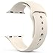 iMOMO [3 Pieces] Watch Band 38mm, Soft Silicone Sport iWatch Band [2 Lengths] Large/Small Wrist Strap Replacement for apple watch Models 38mm- AntiqueWhite