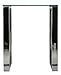 Cortesi Home Remi Contemporary Square Glass End Table with Chrome Finish, Silver