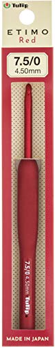 Tulip Etimo Red Crochet Hook W/Cushion Grip-Size 7.5/4.50mm