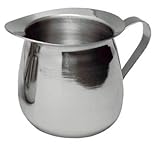 NEW, 8 Oz. (Ounce) Creamer, Serving Creamer, Coffee Milk Creamer, Bell-Shape, Finger Handle, 18/8 Gauge Stainless Steel