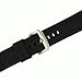 Watch Band Silicone Rubber Heavy Black Strap Waterproof Stainless Buckle 24 millimeters