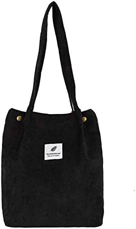 Purse Terzsl Casual Large Capacity Corduroy Shopping Shoulder Bag Women Travel Tote Handbag - Green