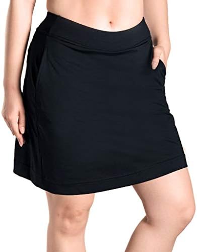 Yogipace Women's 4 Pockets UPF 50+ 17"/20" Long Running Skirt Athletic Golf Skort