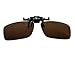 Besgoods Dark Brown+Dark Green Polarized Clip-on Flip up Sunglasses Lens