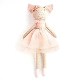 Mon AMI Pink Piglet Ballerina Designer Plush Doll, Exquisite Craftmanship, Premium Quality, Cuddling, Collecting & Playing Toy, Baby or Toddler Gift 18