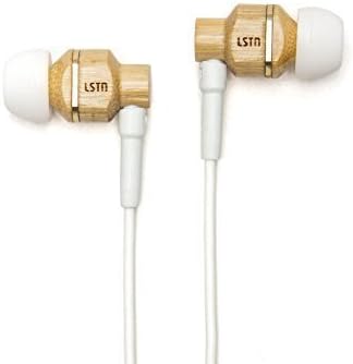 LSTN Avalon Bamboo Wood Noise Isolating Earbuds with in-line Microphone