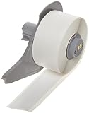 Brady High Adhesion Vinyl Label Tape (M71C-1000-595-WT) - White Vinyl Film - Compatible with BMP71 Label Printer - 50' Length, 1