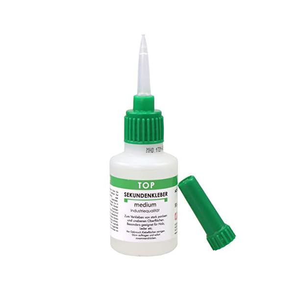 TOP2GLUE Sekundenkleber 50g medium Industriequalität ✓ Atomkleber ✓ Alleskleber ✓ Universalkleber ✓ Blitzkleber ✓ von… – Bild 3