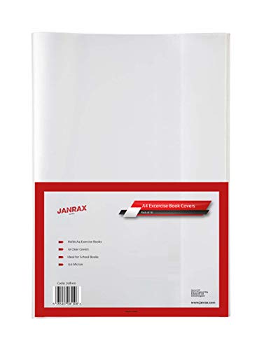 Pack of 10 A4 Clear Exercise Book Covers by Janrax